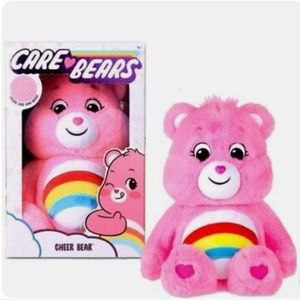 Care Bears Plush Toy 14" Cheer Bear Pink with Care Coin